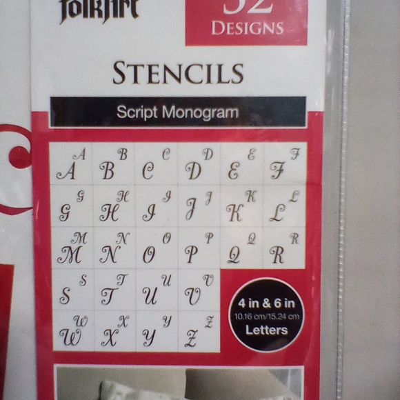 monogram script stencils - Picture 2 of 3